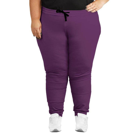 Medium-Dark Muted Magenta Joggers PLUS (M-MU-MD) - Woman Front PLUS
