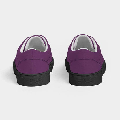 Medium-Dark Muted Magenta Men's Canvas Sneakers (M-MU-MD) - Back