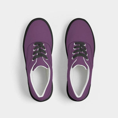 Medium-Dark Muted Magenta Men's Canvas Sneakers (M-MU-MD) - Top