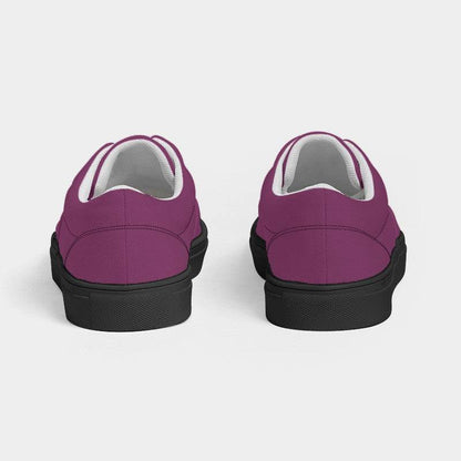 Medium-Dark Muted Magenta Men's Canvas Sneakers (PIM2-MU-MD) - Back