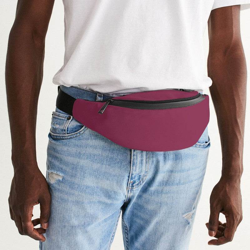 Medium-Dark Muted Pink Belt Bag (PI-MU-MD) - Man Front CloseUp