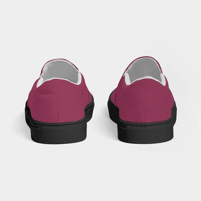 Medium-Dark Muted Pink Men's Slip-On Canvas Sneakers (PI-MU-MD) - Back