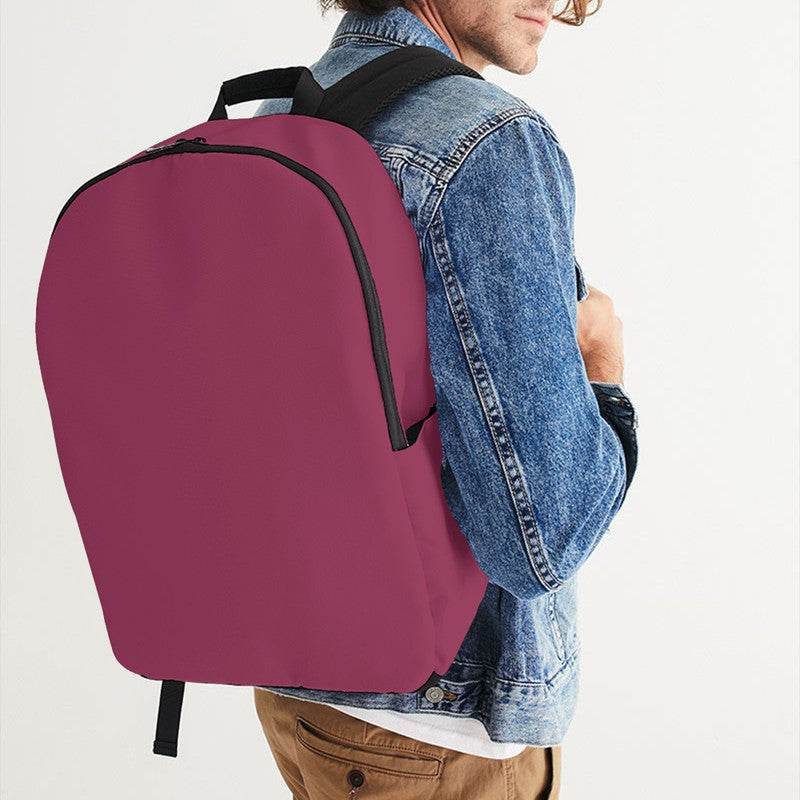 Medium-Dark Muted Pink Waterproof Backpack (PI-MU-MD) - Man CloseUp