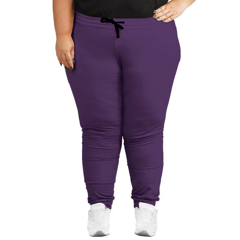 Medium-Dark Muted Purple Joggers PLUS (MPU2-MU-MD) - Woman Front PLUS