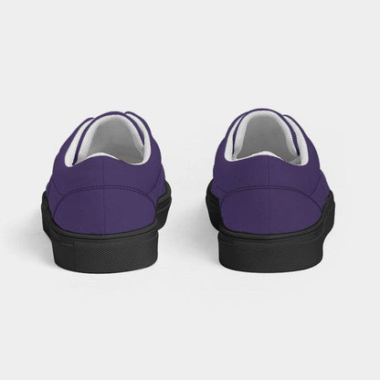 Medium-Dark Muted Purple Men's Canvas Sneakers (PU-MU-MD) - Back