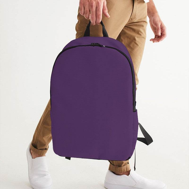 Medium-Dark Muted Purple Waterproof Backpack (MPU2-MU-MD) - Man Holding CloseUp