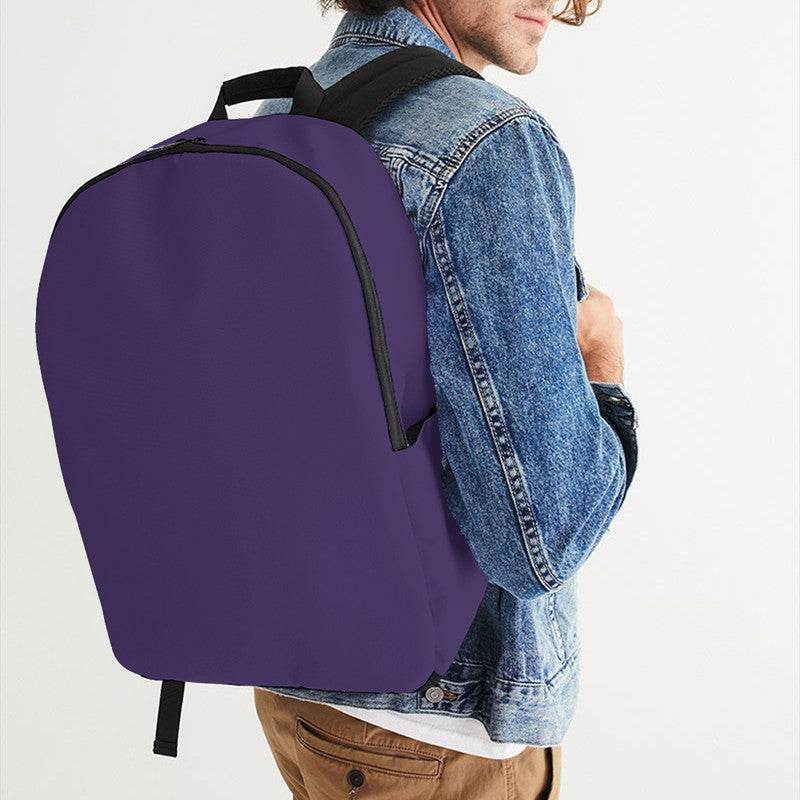 Medium-Dark Muted Purple Waterproof Backpack (PU-MU-MD) - Man CloseUp