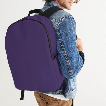 Medium-Dark Muted Purple Waterproof Backpack (PU-MU-MD) - Man CloseUp