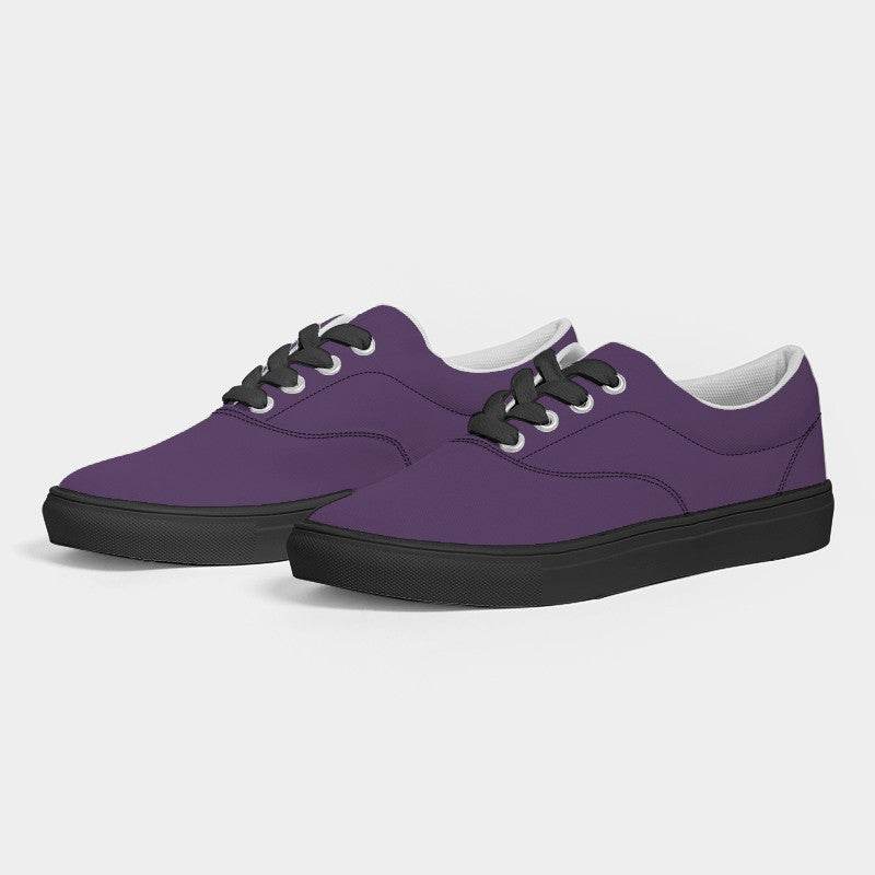 Medium-Dark Muted Purple Women's Canvas Sneakers (MPU2-MU-MD) - Side 3