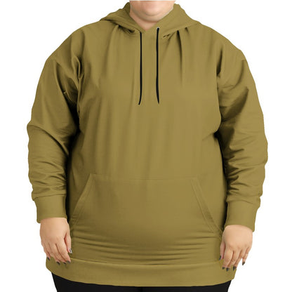 Medium-Dark Muted Yellow Hoodie PLUS (Y-MU-MD) - Woman Front PLUS