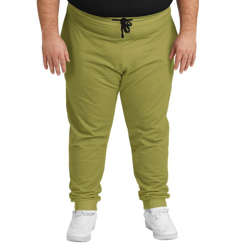 Medium-Dark Muted Yellow Joggers PLUS (LY2-MU-MD) - Man Front PLUS