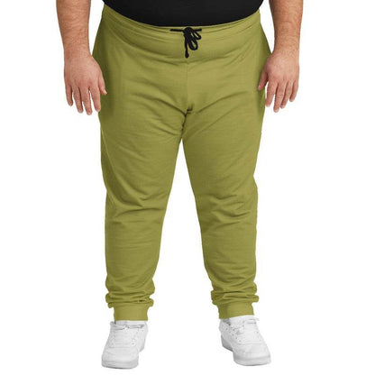 Medium-Dark Muted Yellow Joggers PLUS (LY2-MU-MD) - Man Front PLUS