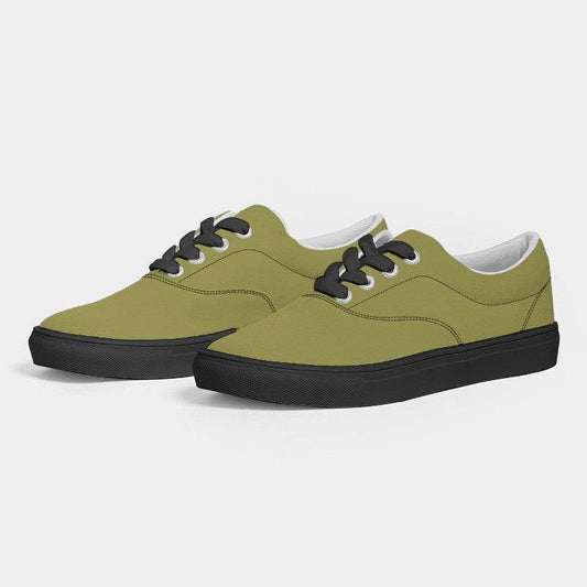Medium-Dark Muted Yellow Men's Canvas Sneakers (LY2-MU-MD) - Side 3
