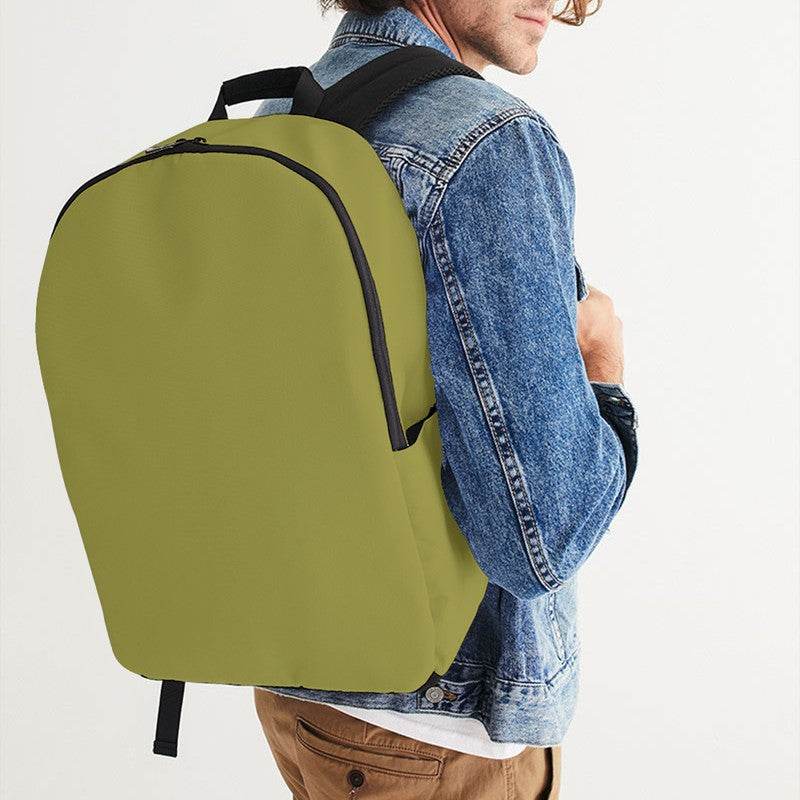 Medium-Dark Muted Yellow Waterproof Backpack (LY2-MU-MD) - Man CloseUp
