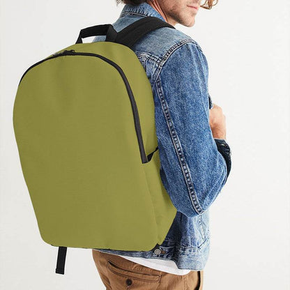 Medium-Dark Muted Yellow Waterproof Backpack (LY2-MU-MD) - Man CloseUp