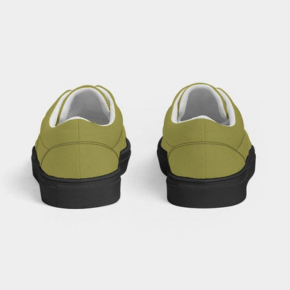 Medium-Dark Muted Yellow Women's Canvas Sneakers (LY2-MU-MD) - Back