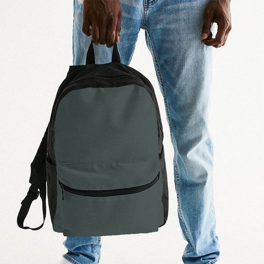 Medium-Dark Neutral Blue-Green Canvas Backpack (BG-NE-MD) - Man Holding