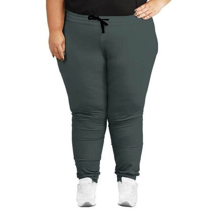 Medium-Dark Neutral Blue-Green Joggers PLUS (CBG2-NE-MD) - Woman Front PLUS