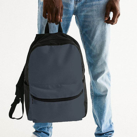 Medium-Dark Neutral Blue Canvas Backpack (IB2-NE-MD) - Man Holding