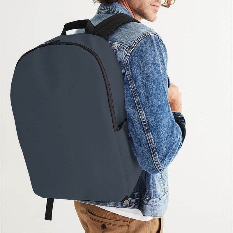 Medium-Dark Neutral Blue Waterproof Backpack (IB2-NE-MD) - Man CloseUp