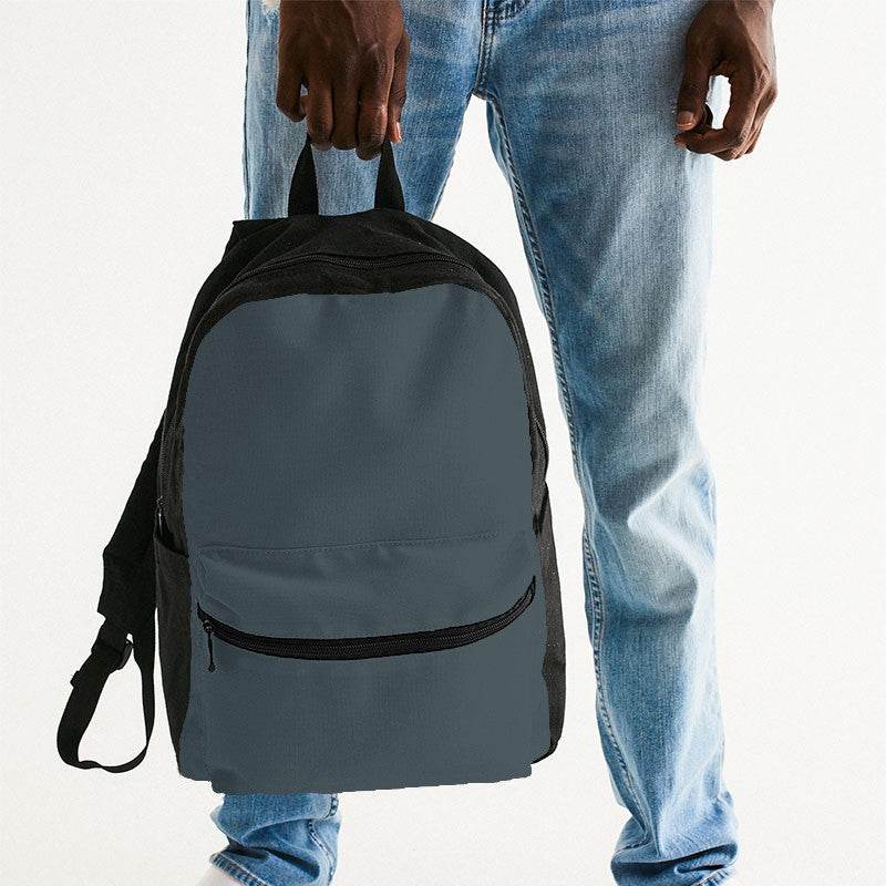 Medium-Dark Neutral Cyan Canvas Backpack (BC2-NE-MD) - Man Holding