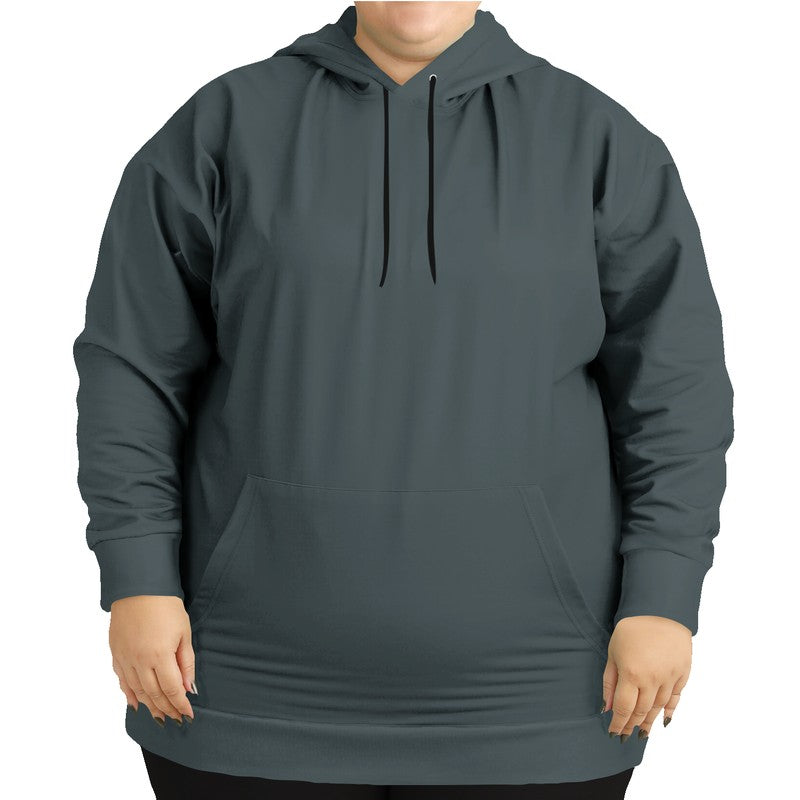 Medium-Dark Neutral Cyan Hoodie PLUS (C-NE-MD) - Woman Front PLUS