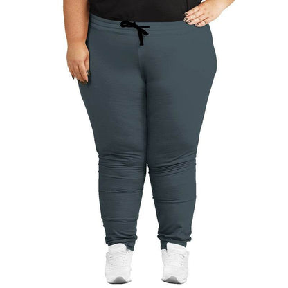 Medium-Dark Neutral Cyan Joggers PLUS (BC2-NE-MD) - Woman Front PLUS