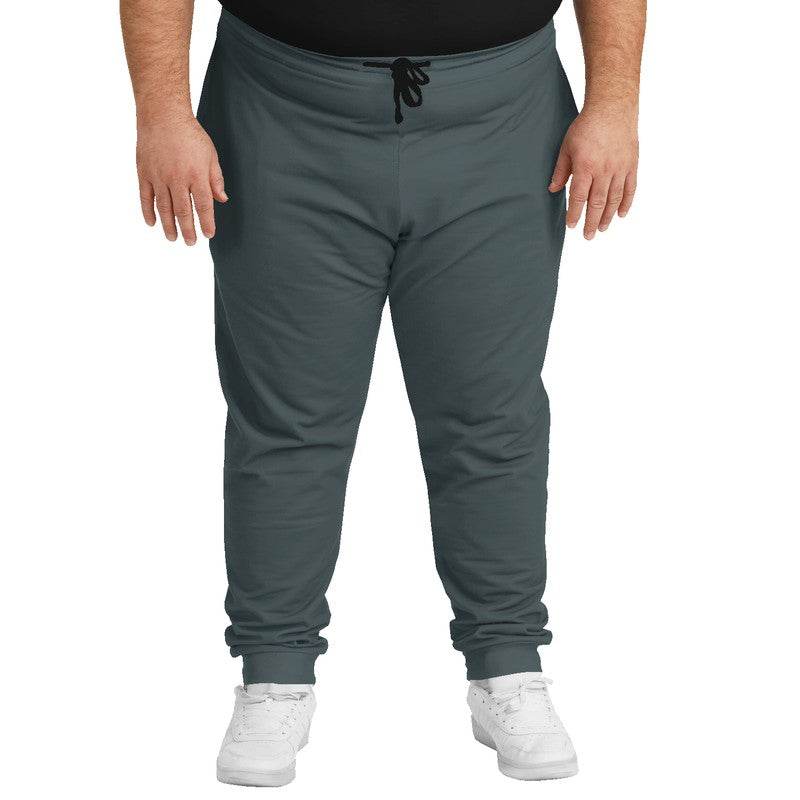 Medium-Dark Neutral Cyan Joggers PLUS (C-NE-MD) - Man Front PLUS