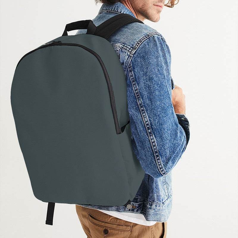Medium-Dark Neutral Cyan Waterproof Backpack (C-NE-MD) - Man CloseUp