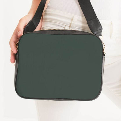 Medium-Dark Neutral Green Crossbody Bag (BGG2-NE-MD) - Woman Front CloseUp