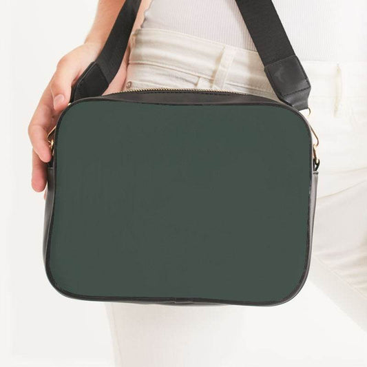 Medium-Dark Neutral Green Crossbody Bag (BGG2-NE-MD) - Woman Front CloseUp