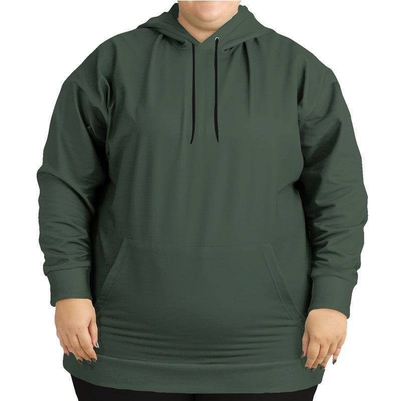 Medium-Dark Neutral Green Hoodie PLUS (G-NE-MD) - Woman Front PLUS