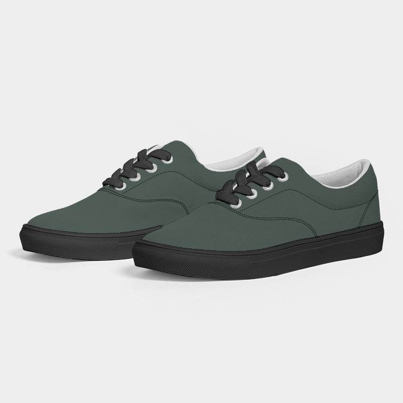 Medium-Dark Neutral Green Women's Canvas Sneakers (BGG2-NE-MD) - Side 3