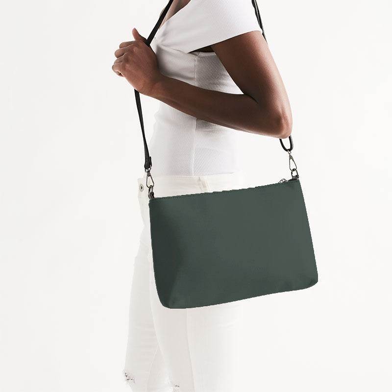 Medium-Dark Neutral Green Zip Pouch (BGG2-NE-MD) - Side CloseUp