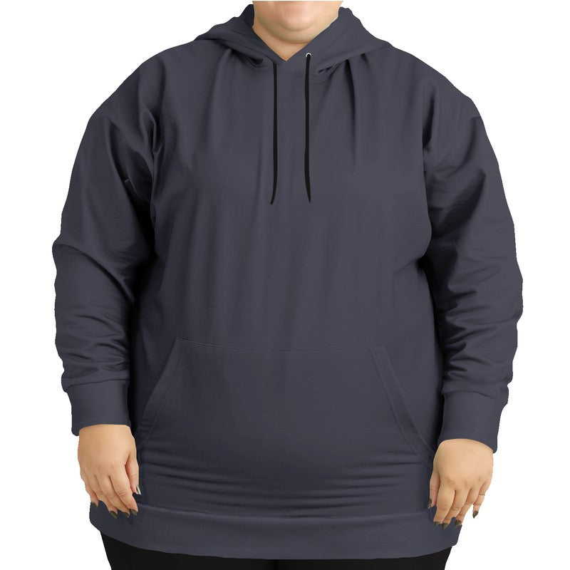 Medium-Dark Neutral Indigo Hoodie PLUS (PUI2-NE-MD) - Woman Front PLUS