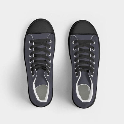 Medium-Dark Neutral Indigo Women's High-Top Canvas Sneakers (PUI2-NE-MD) - Top