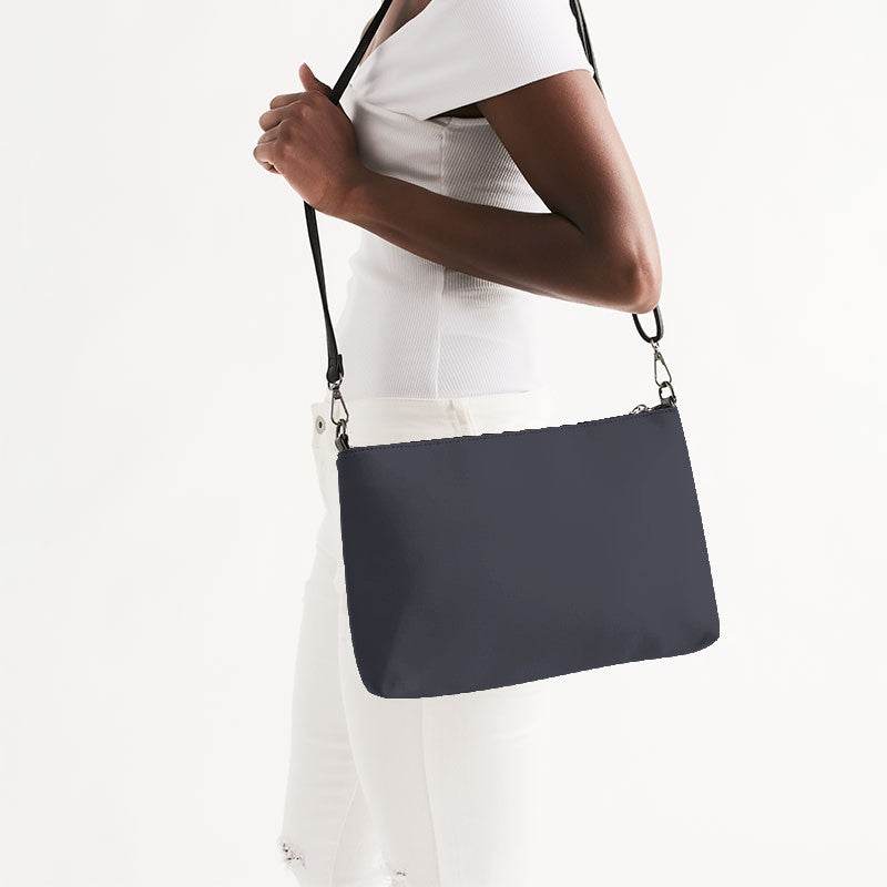 Medium-Dark Neutral Indigo Zip Pouch (PUI2-NE-MD) - Side CloseUp