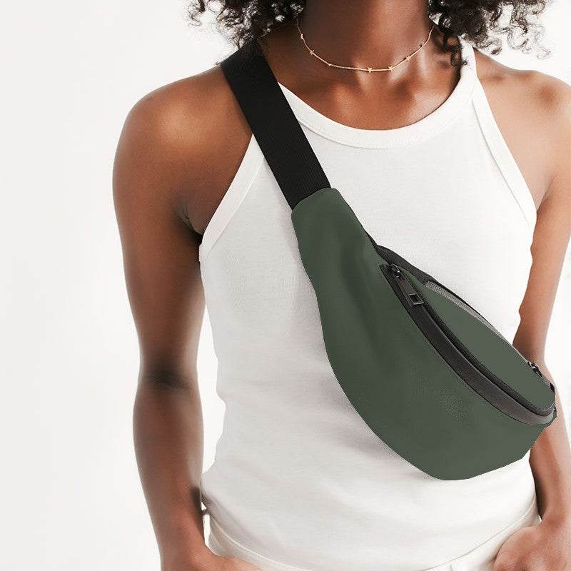 Medium-Dark Neutral Lime Belt Bag (GL2-NE-MD) - Woman Front CloseUp