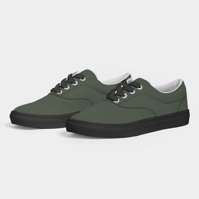 Medium-Dark Neutral Lime Men's Canvas Sneakers (GL2-NE-MD) - Side 3