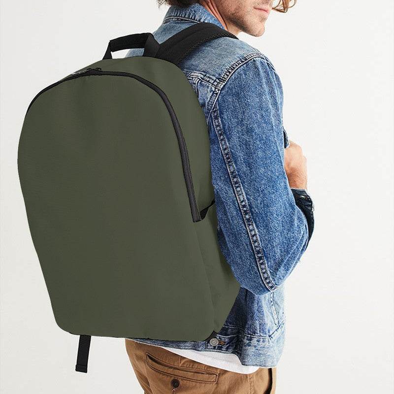 Medium-Dark Neutral Lime Waterproof Backpack (L-NE-MD) - Man CloseUp