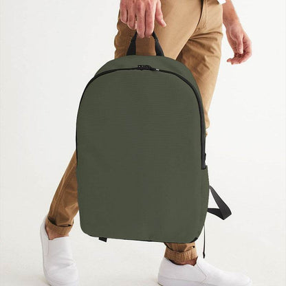 Medium-Dark Neutral Lime Waterproof Backpack (L-NE-MD) - Man Holding CloseUp