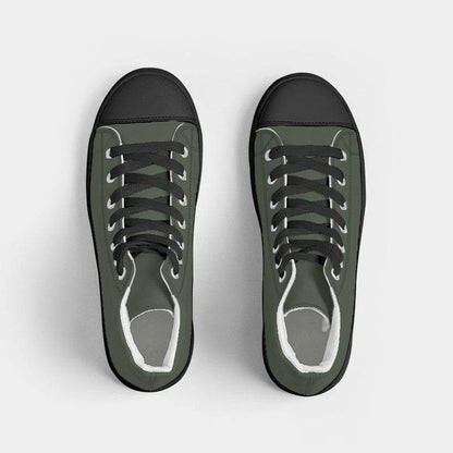 Medium-Dark Neutral Lime Women's High-Top Canvas Sneakers (GL2-NE-MD) - Top