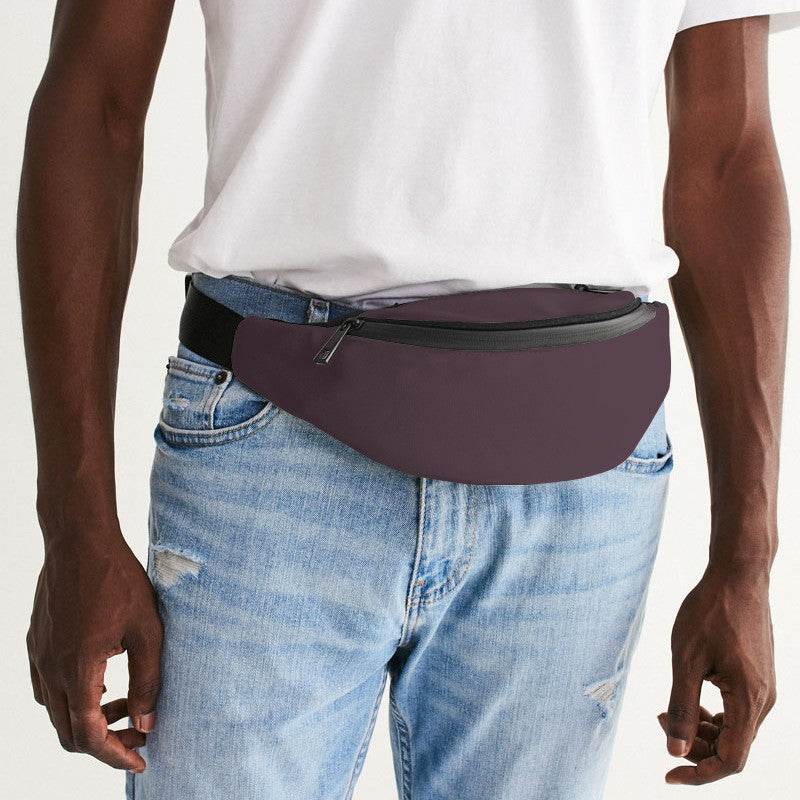 Medium-Dark Neutral Magenta Belt Bag (PIM2-NE-MD) - Man Front CloseUp