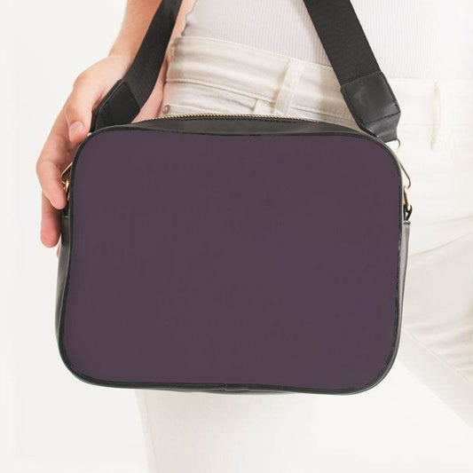 Medium-Dark Neutral Magenta Crossbody Bag (M-NE-MD) - Woman Front CloseUp