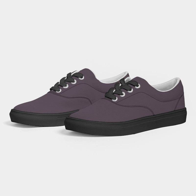 Medium-Dark Neutral Magenta Men's Canvas Sneakers (M-NE-MD) - Side 3