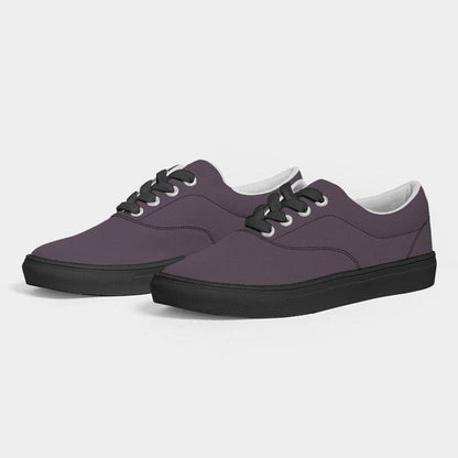 Medium-Dark Neutral Magenta Men's Canvas Sneakers (M-NE-MD) - Side 3