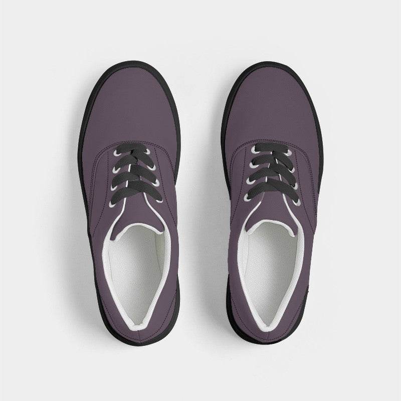 Medium-Dark Neutral Magenta Men's Canvas Sneakers (M-NE-MD) - Top