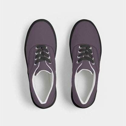 Medium-Dark Neutral Magenta Men's Canvas Sneakers (M-NE-MD) - Top