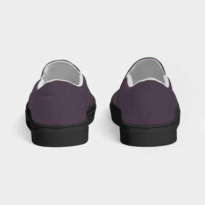 Medium-Dark Neutral Magenta Men's Slip-On Canvas Sneakers (M-NE-MD) - Back