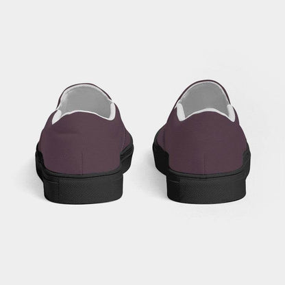 Medium-Dark Neutral Magenta Women's Slip-On Canvas Sneakers (PIM2-NE-MD) - Back
